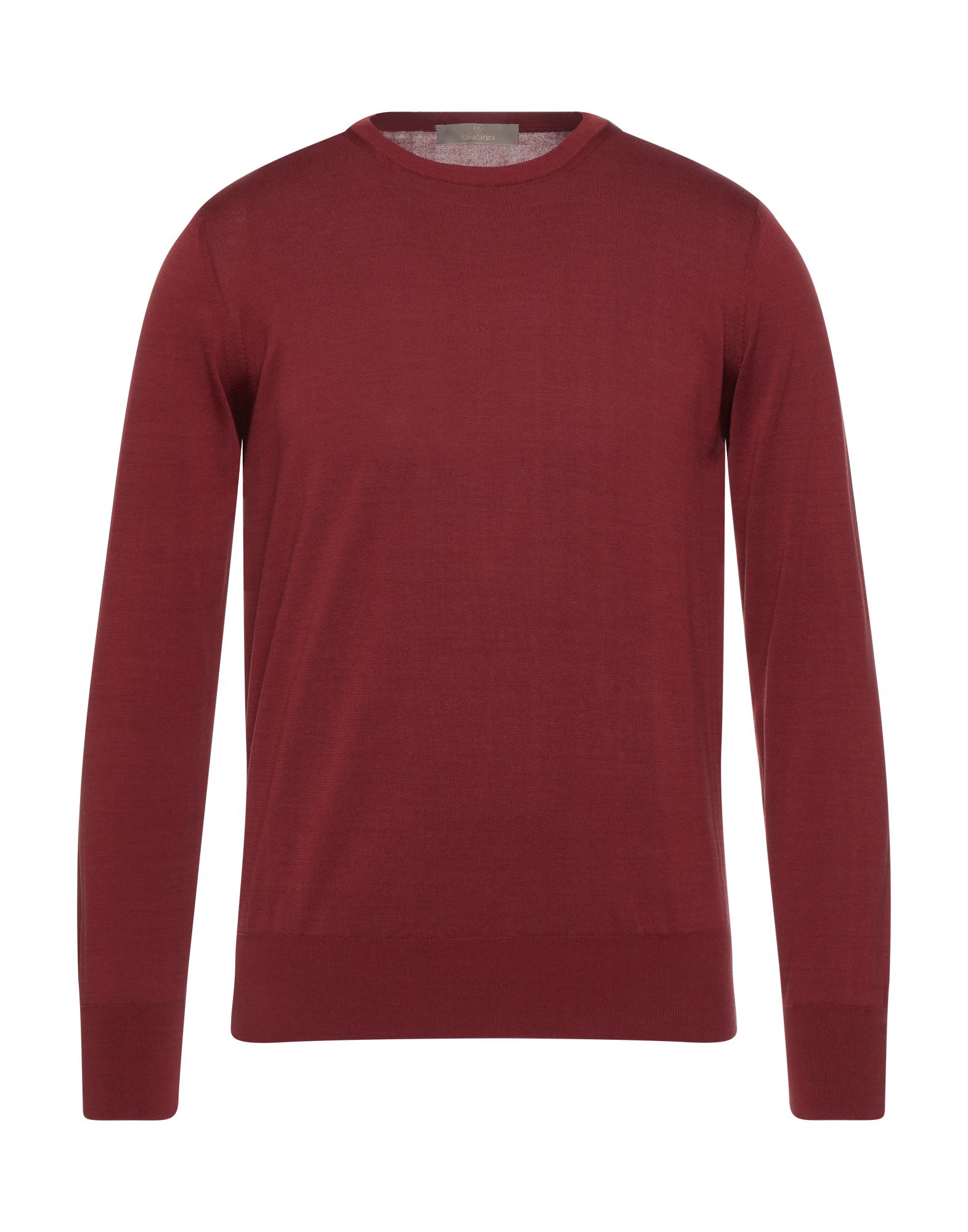 Shop Cruciani Man Sweater Brick Red Size 46 Cotton