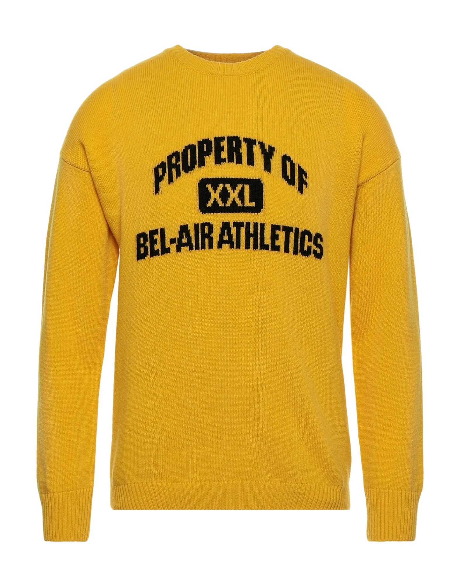Shop Bel-air Athletics Man Sweater Yellow Size Xl Wool, Polyamide