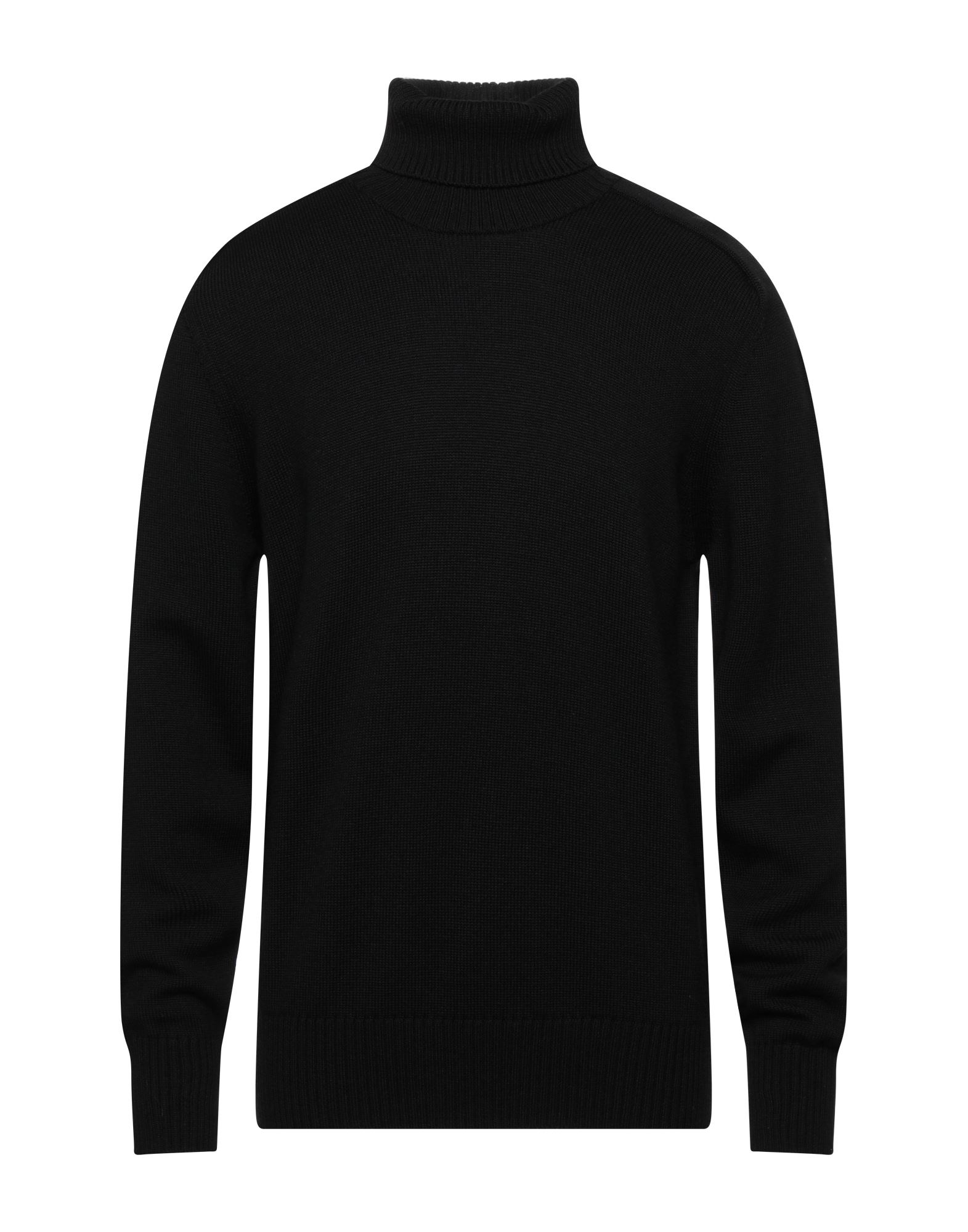 PAOLO PECORA PAOLO PECORA MAN TURTLENECK BLACK SIZE M VIRGIN WOOL