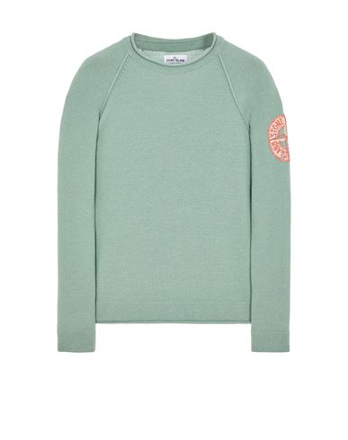 STONE ISLAND 534A4 Tricot Homme Vert sauge EUR 345