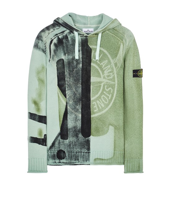 Sweater Man 568T1 MANUAL PRINT TREATMENT ‘MOTION SATURATION’ Front STONE ISLAND