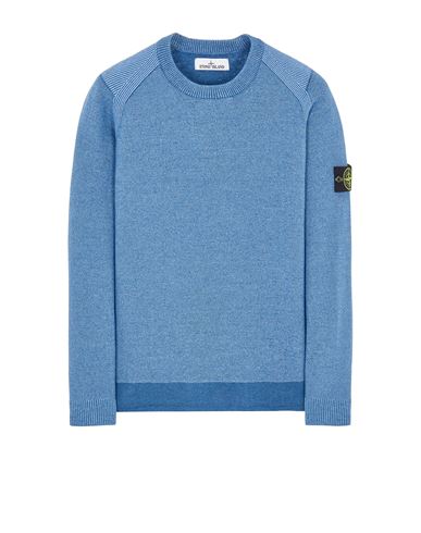 STONE ISLAND 541C8 Sweater Man Pastel Blue EUR 455