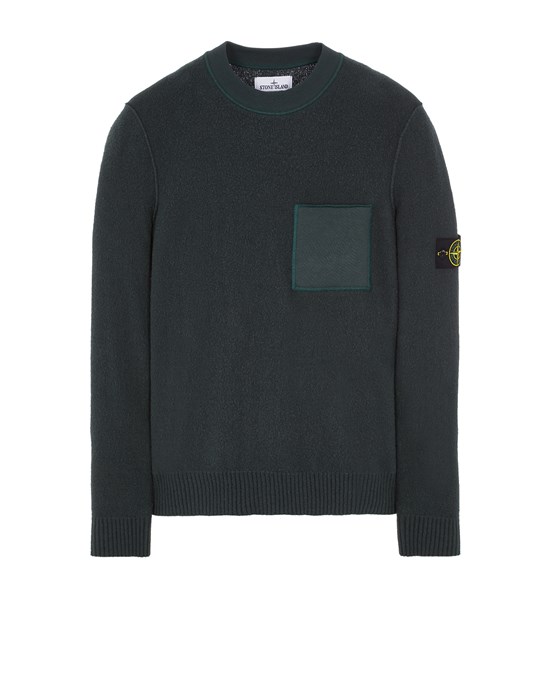 Sweater Man 523D2 SOFT COTTON WITH MIX FABRIC Front STONE ISLAND