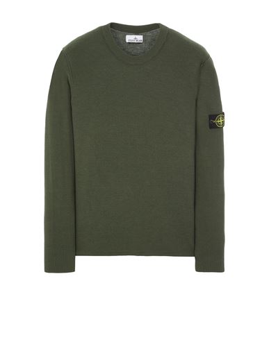 STONE ISLAND 526A1 Tricot Homme Vert olive EUR 224