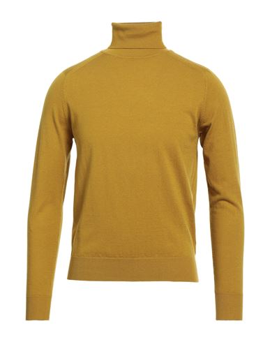 Diktat Man Turtleneck Mustard Size S Merino Wool In Yellow