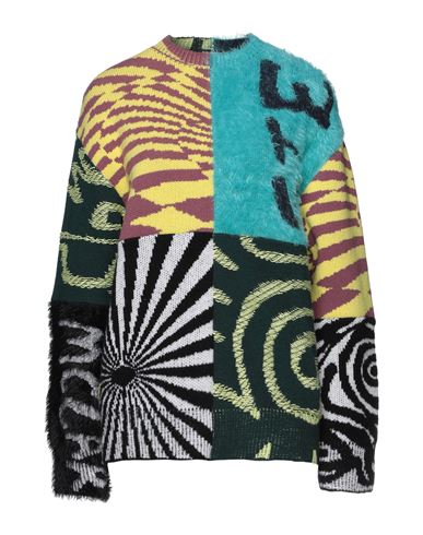 Shop Stella Mccartney Woman Sweater Yellow Size L Virgin Wool, Polyamide, Wool, Elastane, Cotton