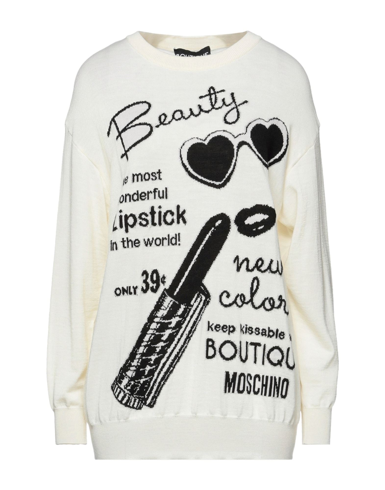 Shop Boutique Moschino Woman Sweater Ivory Size Xxs Virgin Wool, Acrylic In White