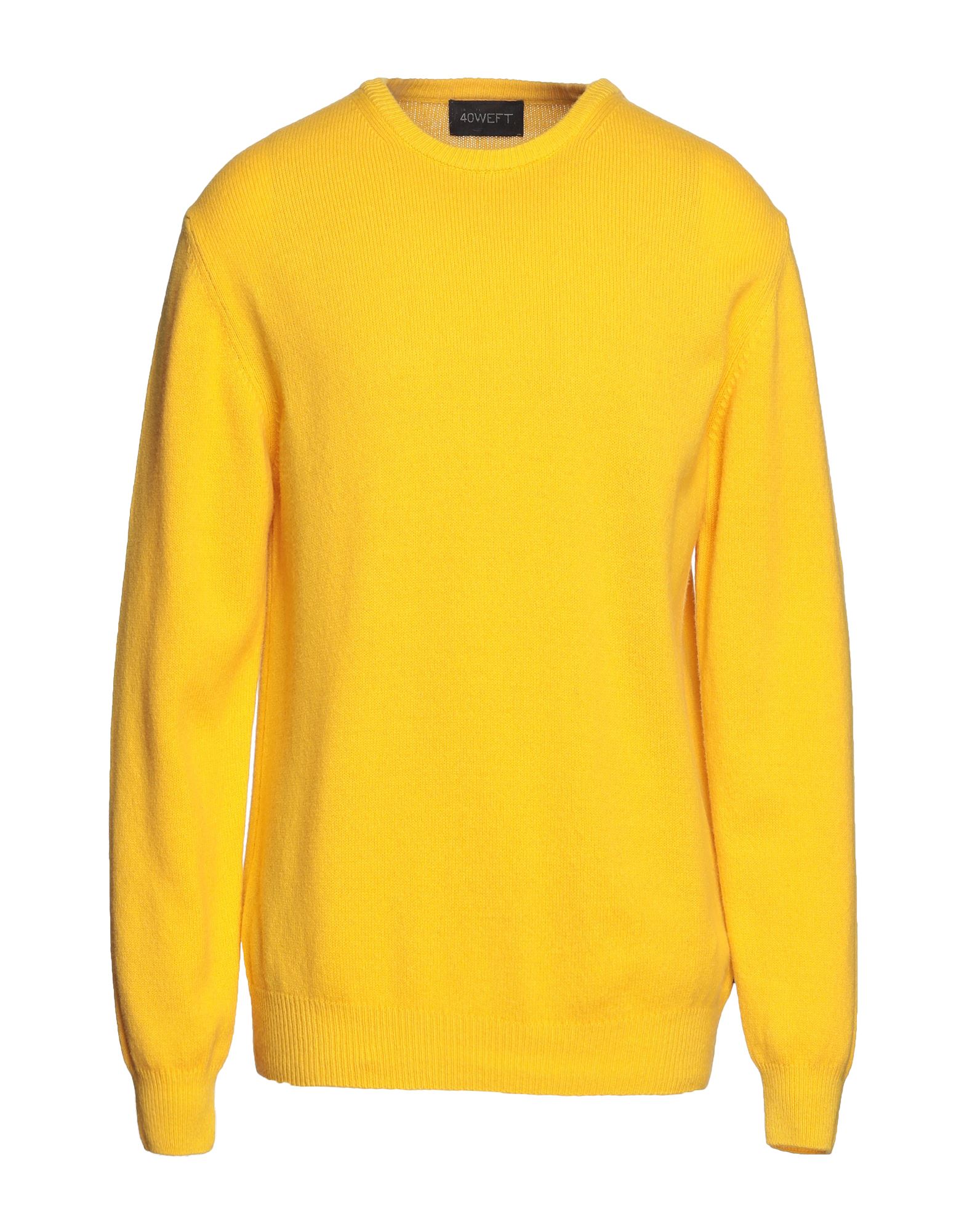 Shop 40weft Man Sweater Ocher Size 3xl Wool, Nylon In Yellow