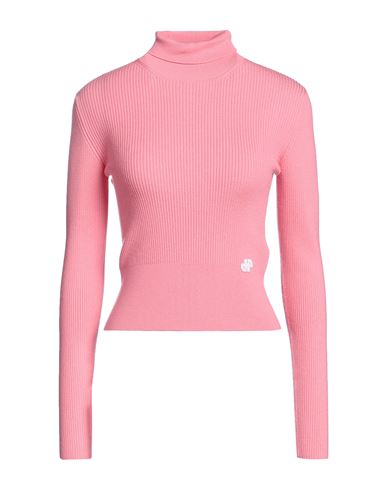 Shop Patou Woman Turtleneck Pink Size L Merino Wool, Polyamide, Elastane