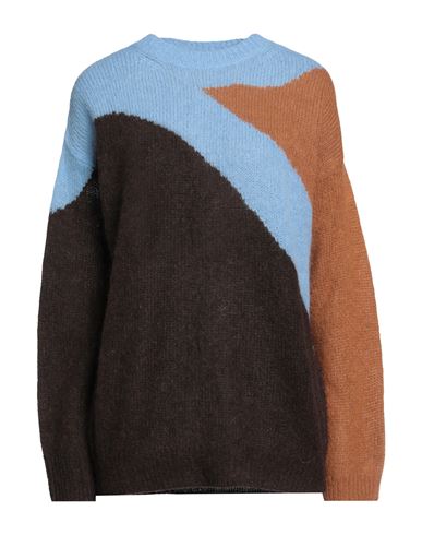 Dries Van Noten Woman Sweater Sky Blue Size M Alpaca Wool, Polyamide, Merino Wool