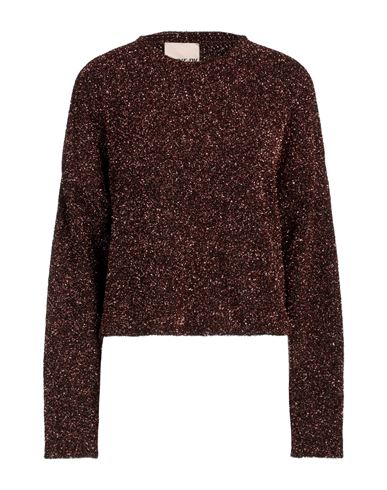 Aniye By Woman Sweater Rust Size S Polyamide, Metallic Fiber In Red