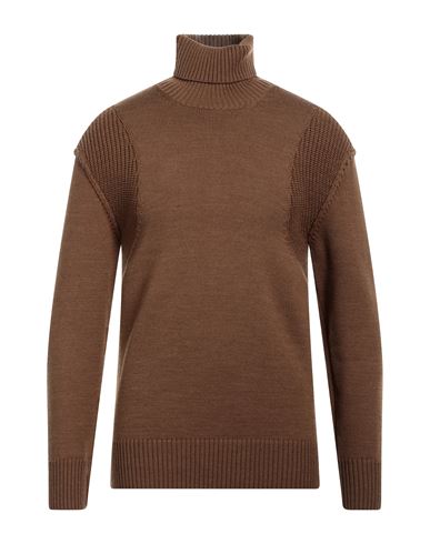 Paolo Pecora Man Turtleneck Brown Size Xxl Wool