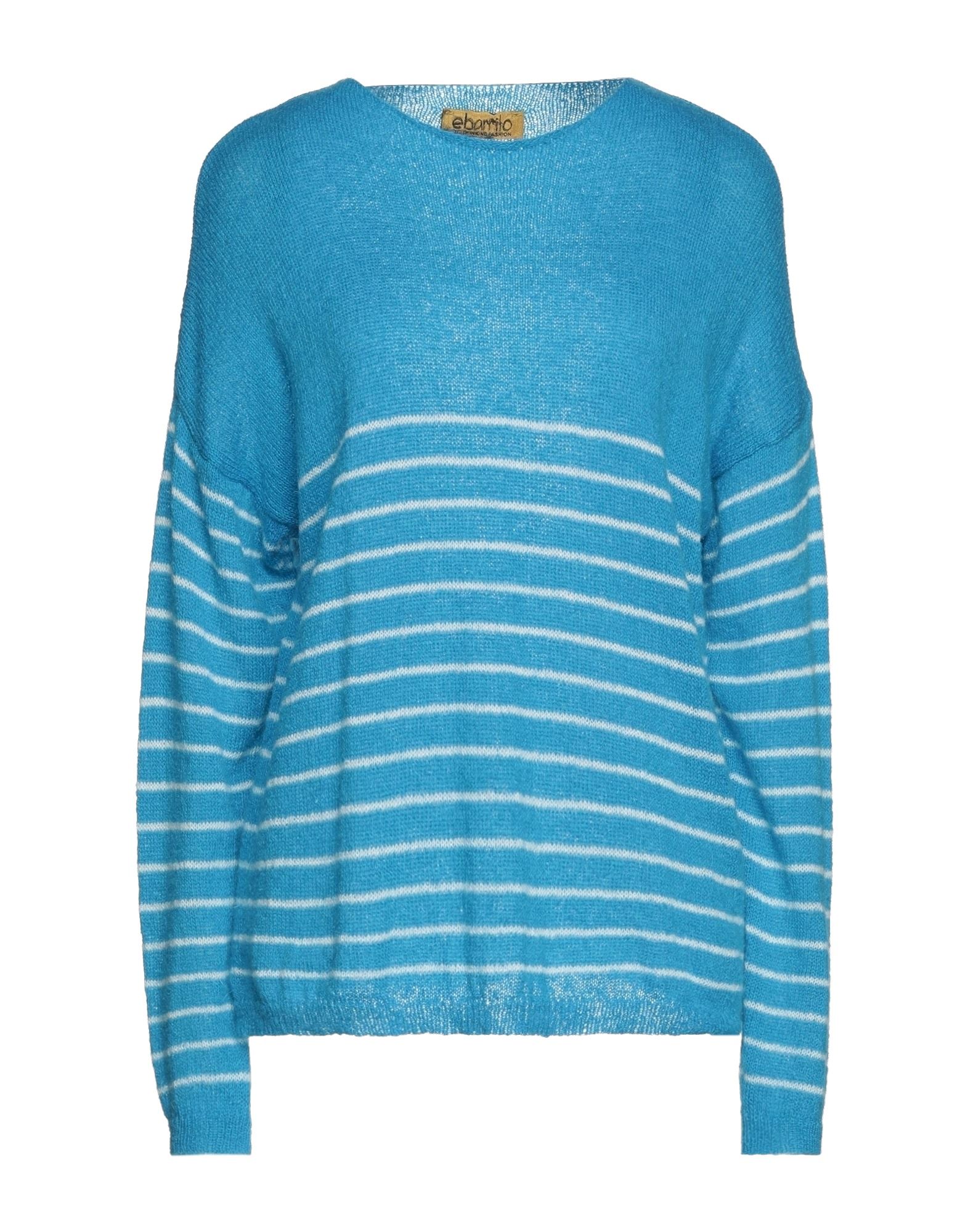 Shop Ebarrito Woman Sweater Azure Size Onesize Acrylic, Polyamide, Wool, Mohair Wool In Blue