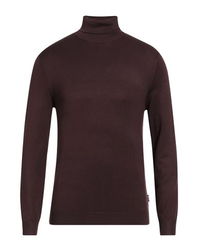 Shop Only & Sons Man Turtleneck Cocoa Size S Livaeco By Birla Cellulose, Polyester In Brown