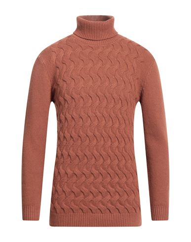 Daniele Alessandrini Man Turtleneck Camel Size 40 Wool, Polyamide In Beige