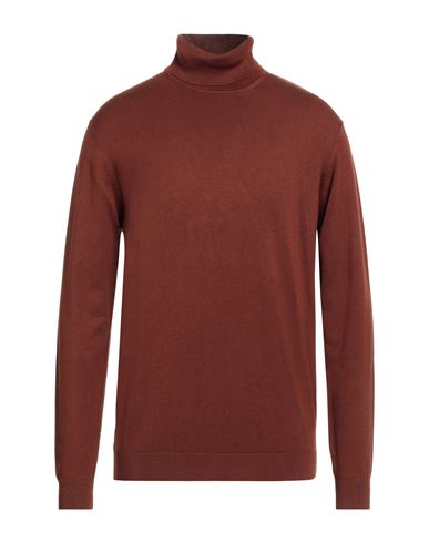 Avignon Man Turtleneck Brown Size Xl Viscose, Nylon