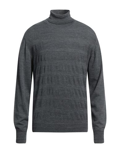 Manuel Ritz Man Turtleneck Lead Size Xxl Virgin Wool, Acrylic In Grey