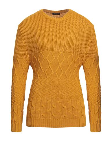 Exibit Man Sweater Ocher Size L Merino Wool, Acrylic In Yellow