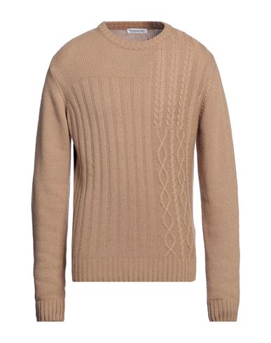 Manuel Ritz Man Sweater Camel Size S Polyamide, Wool, Viscose, Cashmere In Beige