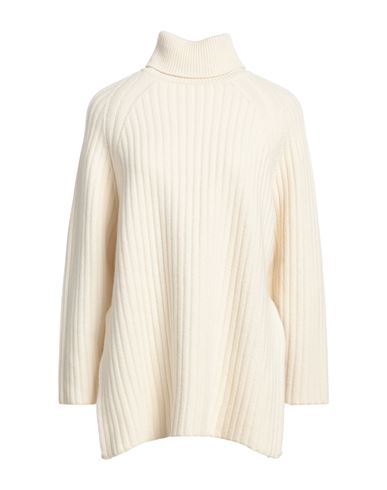 Mauro Grifoni Woman Turtleneck Cream Size 8 Virgin Wool In White