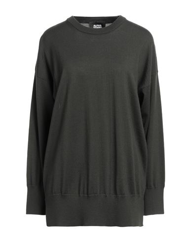Alpha Studio Woman Sweater Dark Green Size 12 Merino Wool