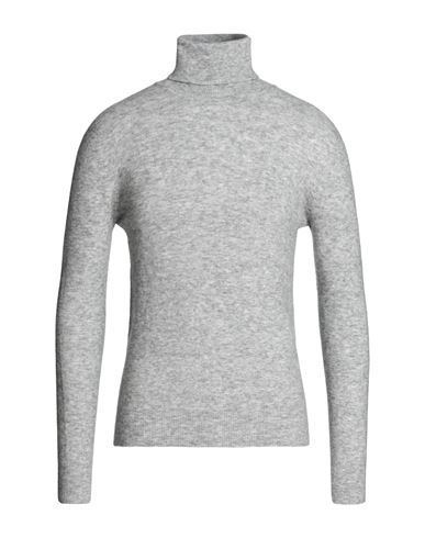 Roberto Collina Man Turtleneck Light Grey Size 36 Polyamide, Wool, Baby Alpaca Wool, Elastane