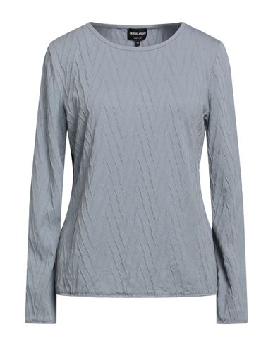 Giorgio Armani Woman Sweater Pastel Blue Size 2 Viscose, Polyamide, Cashmere, Elastane