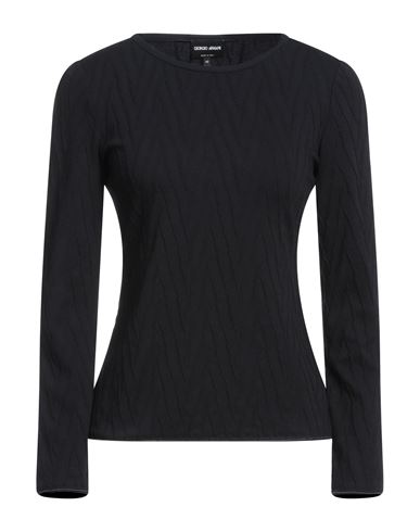 Giorgio Armani Woman Sweater Navy Blue Size 12 Viscose, Polyamide, Cashmere, Elastane