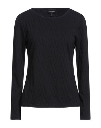 Giorgio Armani Woman Sweater Black Size 6 Viscose, Polyamide, Cashmere, Elastane