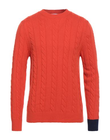 Mqj Man Sweater Orange Size Xl Polyamide, Wool, Viscose, Cashmere