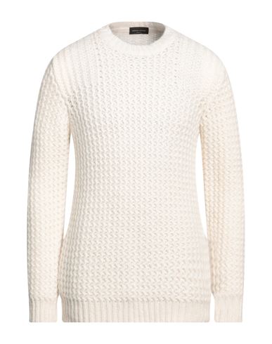 Roberto Collina Man Sweater Ivory Size 40 Baby Alpaca Wool, Nylon, Wool In White