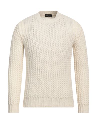 Roberto Collina Man Sweater Ivory Size 40 Baby Alpaca Wool, Nylon, Wool In White