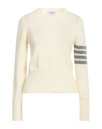 Thom Browne Woman Sweater Cream Size 10 Wool In White