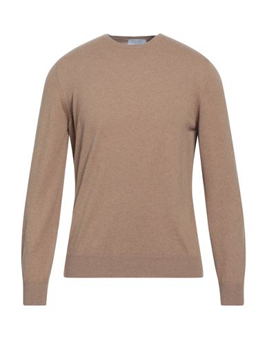 Gran Sasso Man Sweater Camel Size 40 Cashmere In Beige