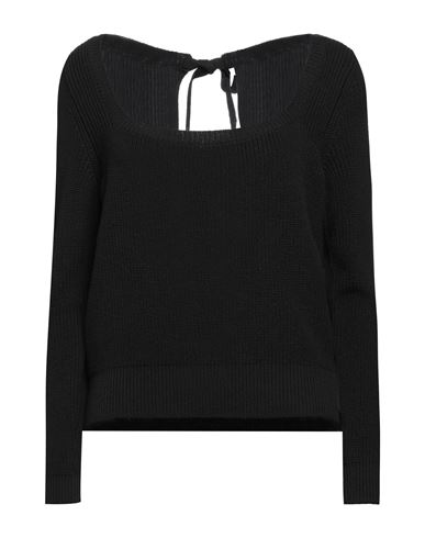 Federica Tosi Woman Sweater Black Size 6 Acrylic, Cotton