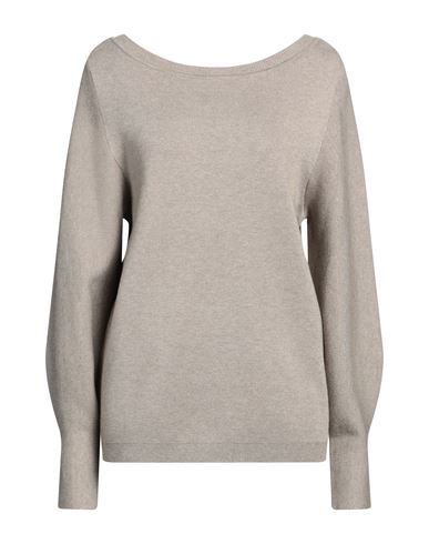 Shop Vila Woman Sweater Grey Size L Polyester, Viscose, Polyamide