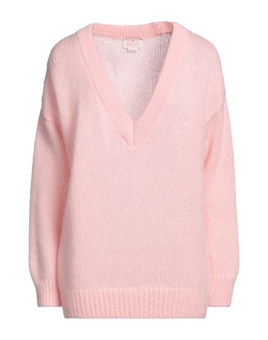 Nocold Woman Sweater Pink Size L Polyacrylic, Polyamide, Mohair Wool, Alpaca Wool
