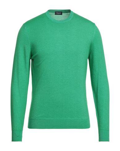 Drumohr Man Sweater Green Size 48 Super 140s Wool