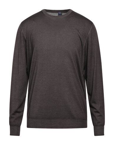 Fedeli Man Sweater Dark Brown Size 46 Merino Wool