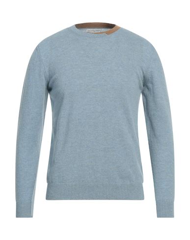 Grey Daniele Alessandrini Man Sweater Pastel Blue Size 36 Wool, Polyamide