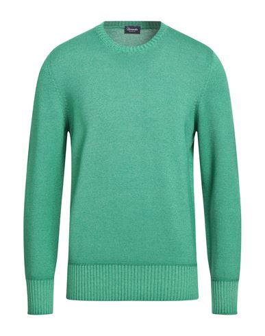Drumohr Man Sweater Green Size 46 Merino Wool