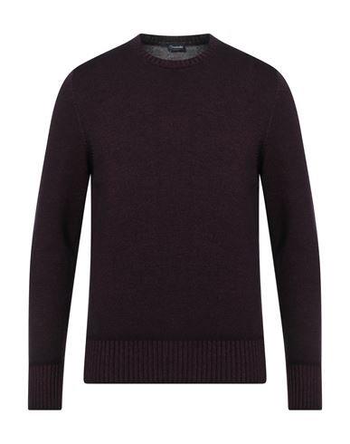 Drumohr Man Sweater Burgundy Size 38 Merino Wool In Red
