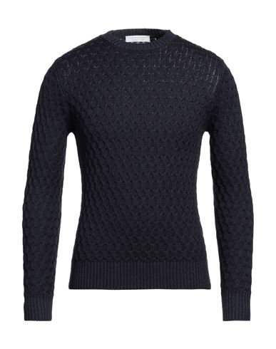 Filippo De Laurentiis Man Sweater Navy Blue Size 36 Merino Wool
