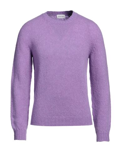 Shop Scaglione Man Sweater Lilac Size L Merino Wool, Recycled Cashmere, Polyamide In Purple