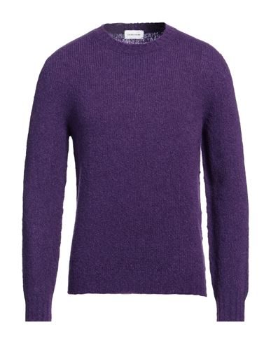 Shop Scaglione Man Sweater Purple Size Xl Merino Wool, Recycled Cashmere, Polyamide