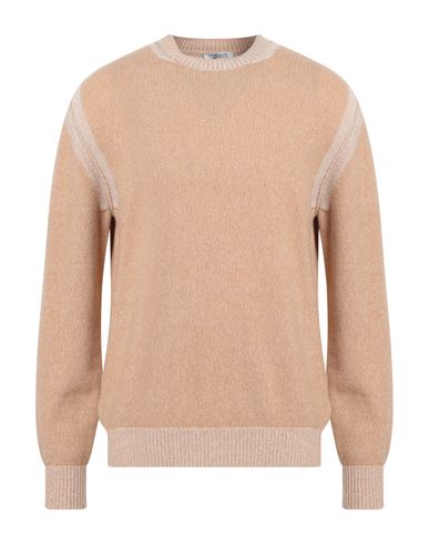 Heritage Man Sweater Sand Size 44 Virgin Wool, Cashmere In Beige