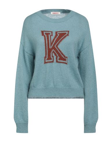 Kontatto Woman Sweater Sky Blue Size Onesize Acrylic, Mohair Wool, Polyamide
