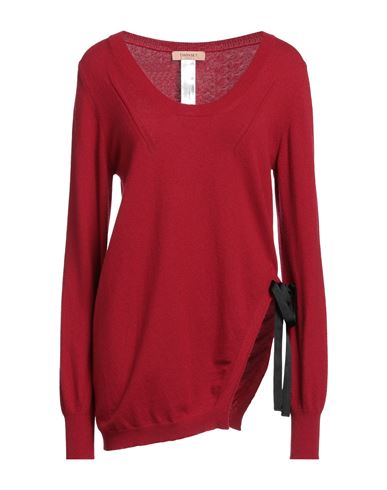 Shop Twinset Woman Sweater Burgundy Size Xl Polyamide, Viscose, Wool, Cashmere In Red