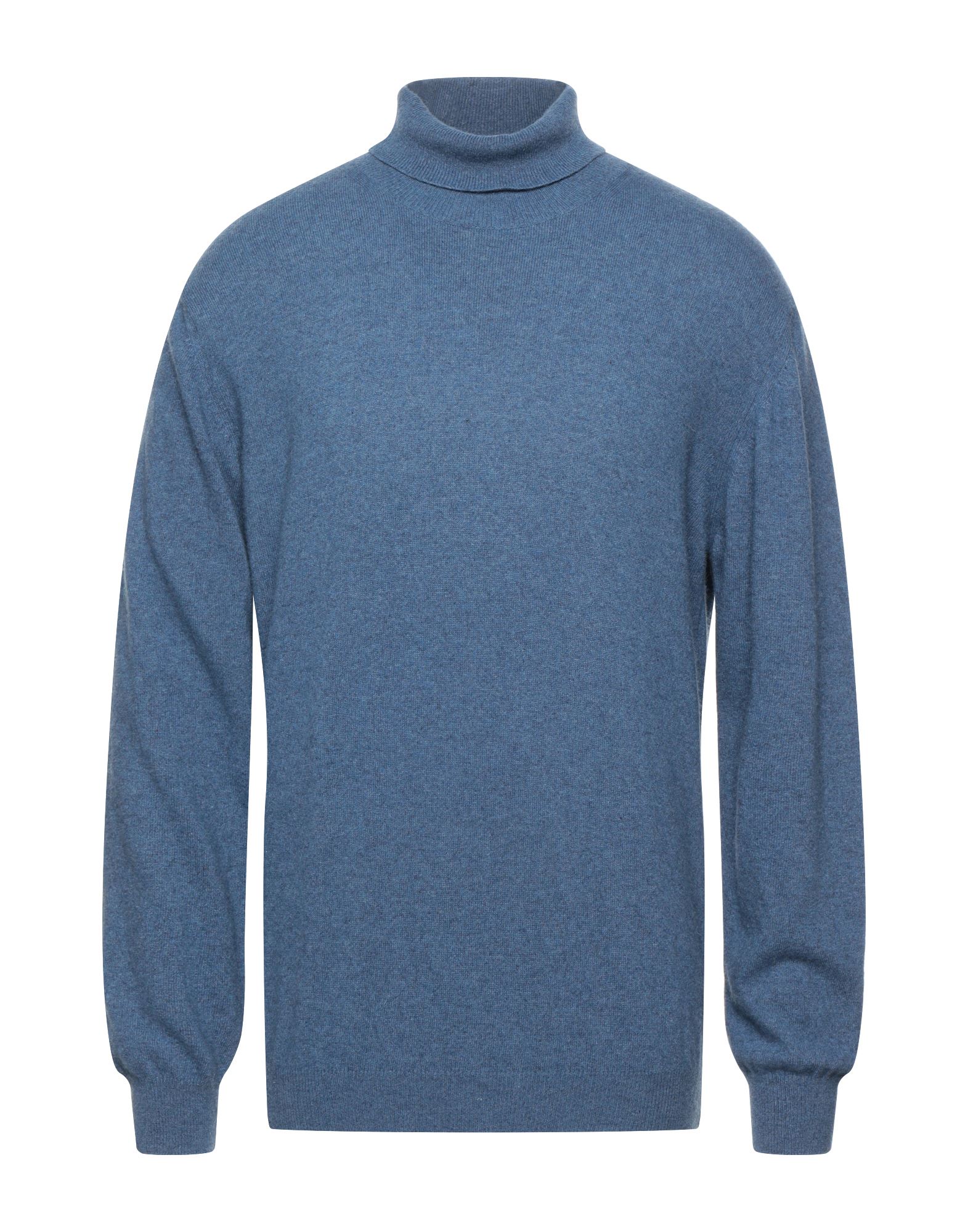 Alessandro Dell'acqua Man Turtleneck Slate Blue Size Xxl Wool, Nylon, Viscose, Cashmere