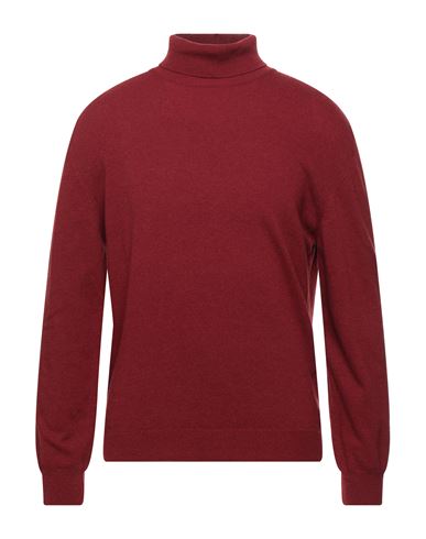 Shop Alessandro Dell'acqua Man Turtleneck Burgundy Size Xxl Wool, Nylon, Viscose, Cashmere In Red